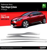 Renault Clio 4 HB Krom Yan Kapı Çıtası 4 Prç. 2012-2019