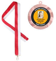 KİŞİYE ÖZEL BASKILI METAL MADALYA ASKI DAHİL (Bronz)