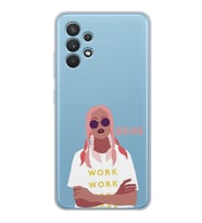 Samsung Pink Hair Tasarımlı Şeffaf Telefon Kılıfı