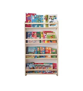 montessori ahşap kitaplık