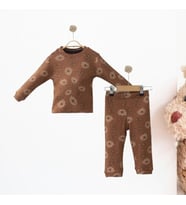 Bebek Baskılı Pijama Takım %100 Pamuk Alt Üst 2 Li Takım 6ay/4yaş Arası