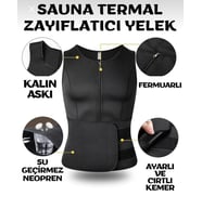 Yağ Yakma Unisex Vücut Toparlama Korsesi Termal Ceket Ayarlanabilir Beden Yalıtımlı Sauna Korse