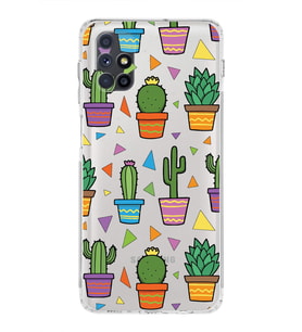 PrintiFy Samsung Galaxy M51 ile Uyumlu Water Color 4  Kamera Korumalı Şeffaf  Kılıf