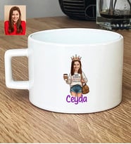 Kişiye Özel Karikatürlü Kaos Koordinatör Lüks Fincan Doğum Günü Hediyesi
