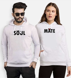 Tshirthane Soul Mate Sevgili Kombinleri Kapüşonlu Kombini (Tek Ürün Fiyatıdır.)