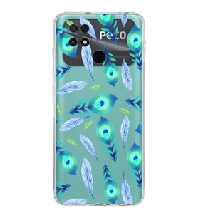 PrintiFy Xiaomi Poco C40 ile Uyumlu 1mm Slim Fit Nazar Boncuğu 3 Baskılı Şeffaf  Kılıf