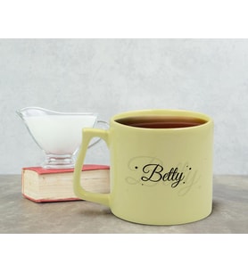 BK Gift Kişiye Özel İsimli Pastel Sarı Middle Kupa Bardak, Arkadaşa Hediye, Ev Hediyesi, Doğum Günü Hediyesi, Ofis Hediyesi-2