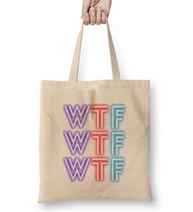 WTF WTF WTF WTF Bez Çanta Uzun Saplı