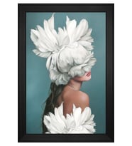 Kadın Motifli Kanvas Tablo 50 x 70 cm Siyah Çerçeve