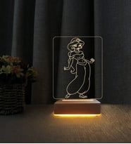 Jasmine Prenses Tasarımlı Lamba Kişiye Özel İsimli 3d Led Masa Lambası Doğum Günü Hediyesi