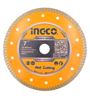 Ingco DMD031802HT 180x22.2mm Ultra İnce Elmas Seramik Kesme Diski Islak/Kuru (Sarı)