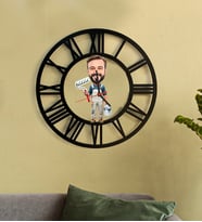 Kişiye Özel Boyacı Karikatür 3D Ahşap Mdf Duvar Saati 252