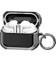 Samsung Galaxy Buds 3 Pro, Buds 3 ve Buds 3 FE ile Uyumlu Darbelere Karşı Ultra Güçlü Çift Renkli Sert Kenarlı Mat Silikon Kılıf (Gri, Galaxy Buds 3 Pro/3/3 FE)