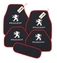 Peugeot Uyumlu 5 Parça Halı Oto Paspas Seti – Şık Görünüm, Kolay Temizlik, Kaymaz Özellik (Antrasit - Kırmızı)
