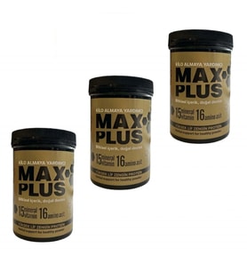 MaxPlus 550gr Bitkisel İçerik 15 Mineral Vitamin 16 Amino Asit, destek içecek 3 Adet