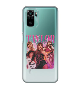 Redmi Note 10/Note 10S Uyumlu Taylor Swift Desenli Şeffaf Telefon Kılıfı
