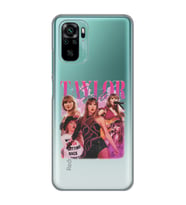 Redmi Note 10/Note 10S Uyumlu Taylor Swift Desenli Şeffaf Telefon Kılıfı