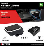 Peugeot 207 Uyumlu ABS Vidalı Kol Dayama Kolçak Gri 2006-2014 A+Kalite Parça