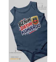 Benim Dayım Komando! Sıfır Kol Bebek Zıbını %100 Pamuk