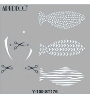 ARTDECO STENCİL 30X30CM BALIKLI 176