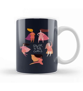 Power To The Girls Hero Capes Kupa Bardak Porselen