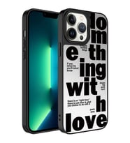 Apple iPhone 13 Pro Kılıf Aynalı Desenli Kamera Korumalı Parlak Zore Mirror Kılıf Love