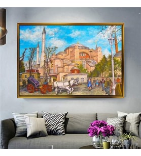 Altın Çerçeveli dekoratif tablo a751 (Gold)