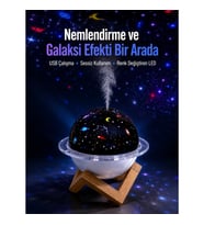 Mey İthalat® USB bağlantılı projektör ışıklı taşınabilir mini hava nemlendirici ve aroma difüzörü