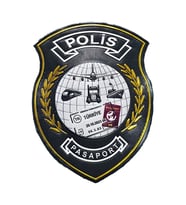 PASAPORT POLİSİ Arması 3d Plastik,  Yeni Tip, Cırtlı, 1. Kalite (Çok Renkli)