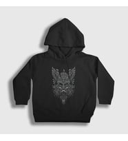 Presmono Unisex Çocuk Siyah Odin V3 Vikings Kapüşonlu Sweatshirt 353322tt