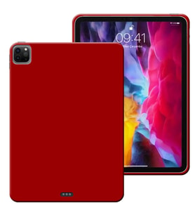 Apple iPad Pro 11 /2 Nesil /3 Nesil / 4. Nesil / Air M3 Uyumlu Rubber Yıkanabilir Silikon Kılıf (Kırmızı)
