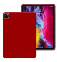 Apple iPad Pro 11 /2 Nesil /3 Nesil / 4. Nesil / Air M3 Uyumlu Rubber Yıkanabilir Silikon Kılıf (Kırmızı)