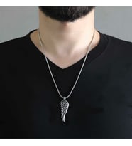 Kartal Kanadı Tasarımı  925 Ayar Gümüş Erkek Kolye