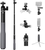 360 ° Su Geçirmez Özçekim Sopa 25 "w El Kayışı Sualtı Dalış Dalış Uzatma Çubuk Kutup Monopod GoPro Hero 12 11 10 9 8 7 6 Git Pro Max Mini Insta360 X3 GO3 DJI Eylem 3 4 Aksesuarları