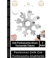 Anahtarlık Paslanmaz Çelik Alyan Tornavida Takımı Çok Fonksiyonlu Konserve Açacağı