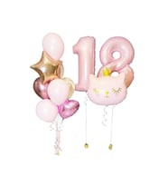 KEDİ KONSEPTLİ 18 YAŞ BALON SET