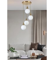 AFRA 4 LÜ TEPSİLİ ESKİTME BEYAZ CAMLI SARKIT