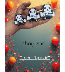 KİŞİSELLEŞTİRİLEBİLİR HEDİYELİK DOĞUM GÜNÜ SÜNNET MEVLİT BUZDOLABI MAGNETİ-  4cm MAGNET - 5LIFIYATIDIR 5 ADET GONDERILIR (Siyah Beyaz)
