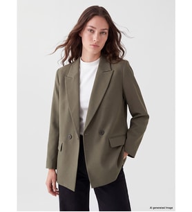 LCW Modest Haki Kadın Blazer Ceket