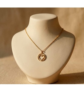 Kişiye Özel Minimal Kalp Kolye 925K Gümüş (Gold)
