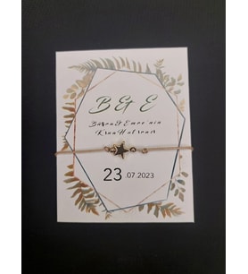 Kişiye Özel (20-50-100-200 Adet) Isimli Yıldız Şans Bilekliği Söz, Nişan, Kına, Nikâh, Hediyesi - BC0011