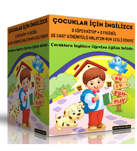 Çocuklar İçin İngilizce Eğitim Seti (3 Kitap + 25 Saat Anlatım)
