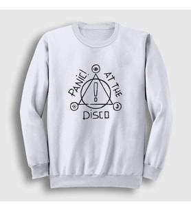 Presmono Unisex Beyaz Logo V2 Panic! at the Disco Sweatshirt 72928tt (Beyaz)