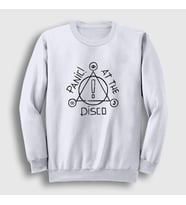 Presmono Unisex Beyaz Logo V2 Panic! at the Disco Sweatshirt 72928tt (Beyaz)