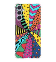 PrintiFy Samsung Galaxy A54 Uyumlu Retro Color 4 Baskılı Şeffaf Köşe Korumalı Antişok Kılıf