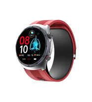Spovan Electro Pro Hava Basınçlı Tansiyon Şeker NFC Sesli Görüşme EKG Türkçe Akıllı Saat (Kırmızı)
