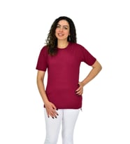 Kadın Yarım Kol Sıfıryaka Likralı Tişöt  BGL-ST04652 (Bordo)