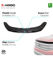 Dacia Uyumlu Dokker ABS Plastik Kaput Rüzgarlığı 2012 Üzeri A+Kalite Parça