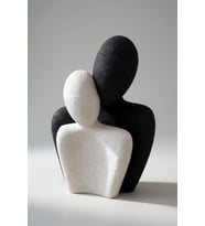 MYCRAFT3D Modern Soyut Çift Biblo Dekoratif Heykel Minimal Aşk Figürü Ev Ofis Masa Süsü 9x13