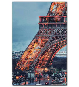 Cakatablo Eyfel Kulesi Bulutlu Akşam Paris MDF Tablo